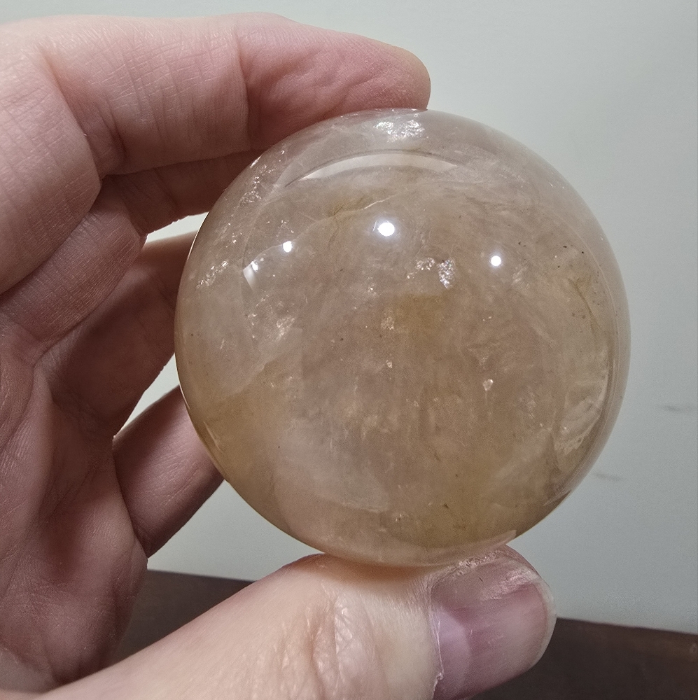 Citrine Crystal Sphere 58mm - Picture 16 of 17